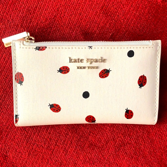 kate spade Handbags - Kate Spade Lady Bug Dots Small Bifold Wallet